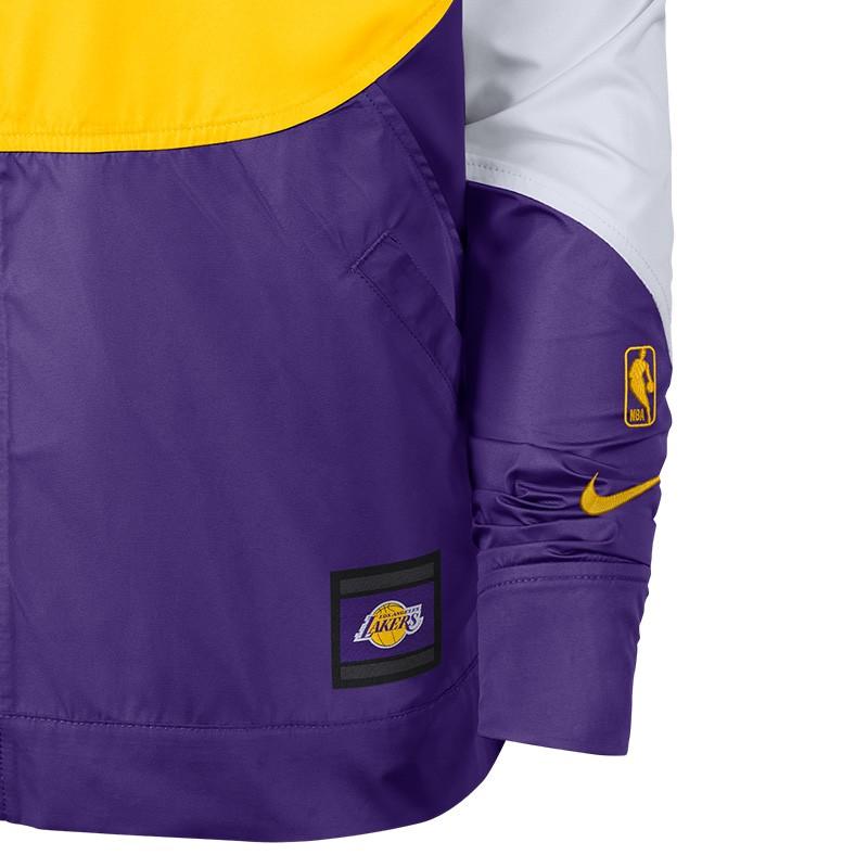 Nike Jachetă Tricotată cu Panouri Contrastante NBA Los Angeles Lakers Femei Îmbrăcăminte Exterioară Galben CJ7177-728