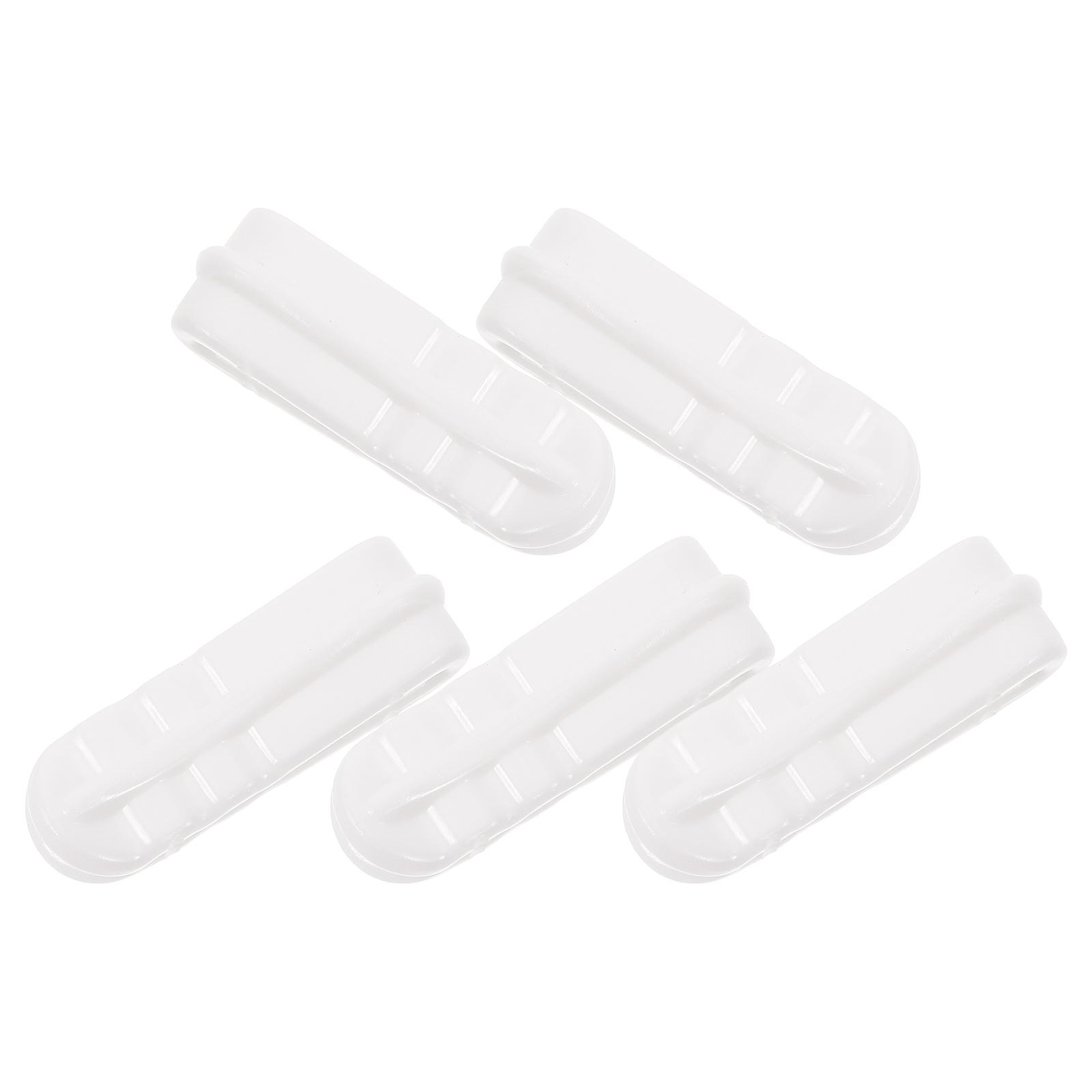 

5 Pcs Vacuum Bag Sealing Clip Bags Packing Compression Clips Food Buggy Bedding Storage Zipper for Blanket Plastic Quilt Sealer 3.50X1.20X0.80CM білий