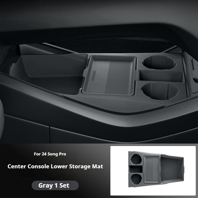 For 24 BYD Song Pro Central Control Lower Storage Box Silicone Storage Box Anti-Slip Waterproof Car Interior Modify Accessories