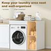 Cabinet over Washing Machine, Bathroom Organizer over Toilet with Open Shelving Compartments for Laundry Room, White
