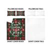 3pcs Checkered Christmas Print Coreless Bedding Set Multiple Size Bedrooms Dormitories All Season Comfortable Machine Washable