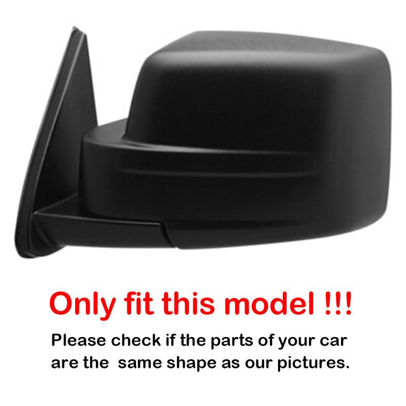 For Dodge Nitro Jeep Liberty 2007 2008 2009-2012 ABS Car Rearview Side Mirror Cover Wing Cap Exterior Door Trim Adhesive Sticker