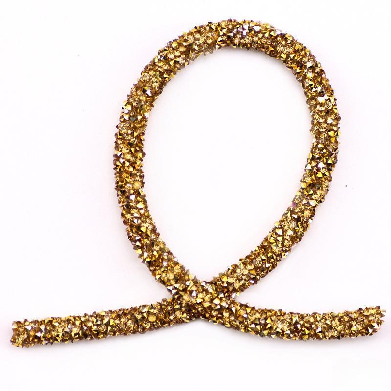 270cm Glitter Rhinestones Sequins Trimmings Soft Tube Cord Rope Strings DIY Garment Shoes Headwear Decoration Accessories