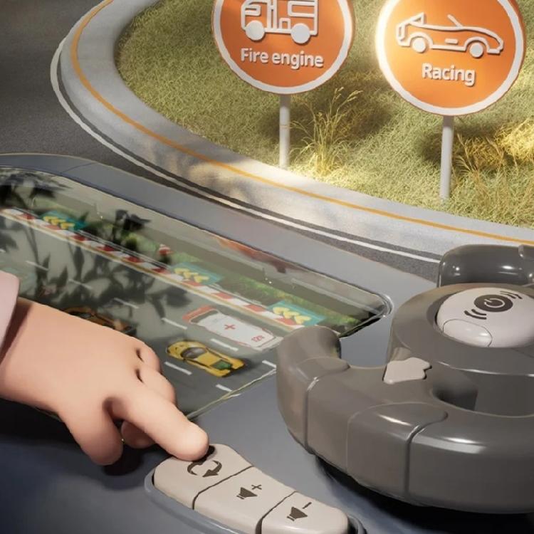 Lenkräder Spiel Fahrsimulator Interaktiv Pädagogisch Lernspiel Kleinkind Simuliertes Fahren Rennwagen Spiel
