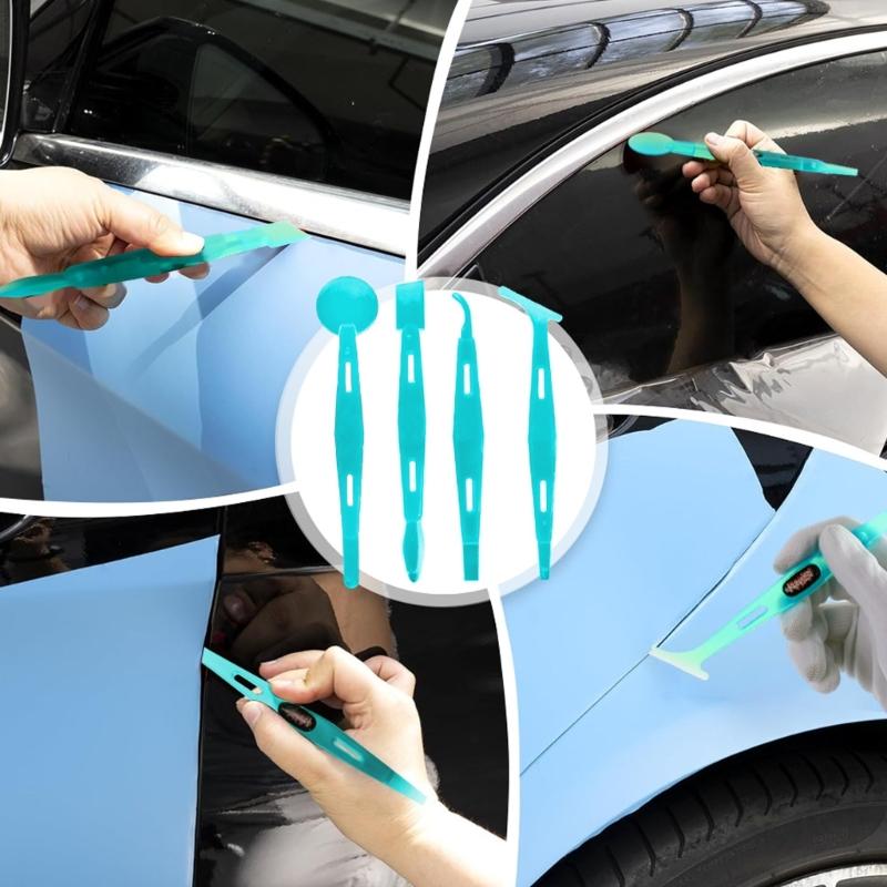 Curved Surfaces Applicator Kit with Magnetic Retention System Easy to Carry Tool for Professional Auto Film Installation