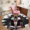 Haas F1 Racing Team Print Round Rug, Washable Floor Carpet, For Entryway Dorm Laundry Room Office Study, Home Decor Birthday Christmas Gift