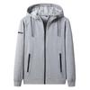 Men's Plus Size Pure Cotton Hoodie Cardigan: Spring/Autumn, Casual Knit Jacket, Trendy Sportswear.