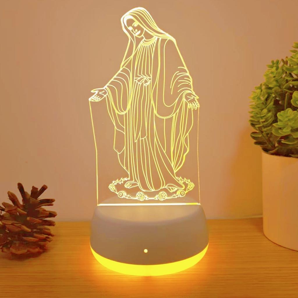 3D Taoist LED night light, USB powered, bedroom bedside desktop decoration light, gift light for Ramadan or festivals