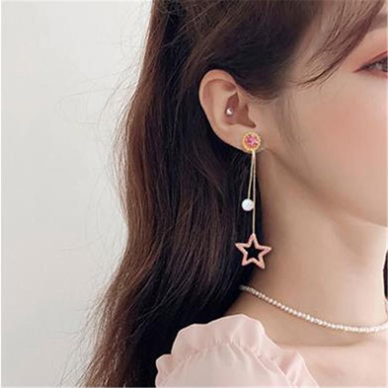 ASHIJIN Vintage Geometric Dissymmetry Fall Earrings for Women Imitation Pear Jewelry Earrings ASHIJIN Vintage Geometric Dissymmetry Fall Earrings for Women Imitation Pear Jewelry Earrings