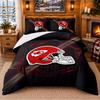 Printed 3Pcs Bedding Set Kansas City Chiefs Pattern Bed Sheet Pillowcase For Bedroom Decor