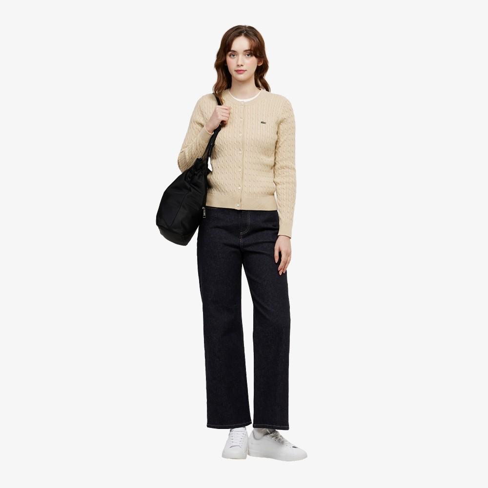 [Lacoste] Women's Semi-Wide Denim Pants HF816E-56GHDE