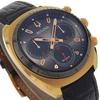 Used [BULOVA] Bulova Curve Chronograph 98A156 Gold Plated x Leather Quartz Chronograph Men's Black Dial Watch