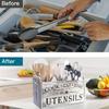 1 Compartments Wooden Partition Storage Box Retro Stable Kitchen Utensil Holder Large Capacity Creative