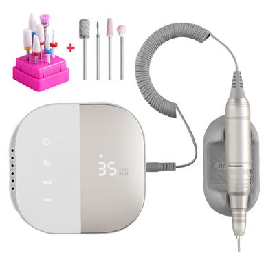 High Quality Electric Nail Drill Machine 35000 RPM Electric File HD Display Metal Manicure Pen Professional Nail Lathe Sander