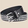 Cintura con Rivetti Quadrati e Borchie Piramidali in Metallo per Uomo e Donna Punk Hardware Cintura per Jeans Cintura Y2K Cintura di Design Cintura da Donna
