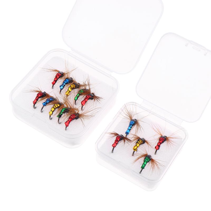 5/10Pcs Fly Fishing Lure Kit Artificial Insect Fishing Bait Fast Sinking Brass Bead Head Scud Fly Worm Trout Fishing Lure