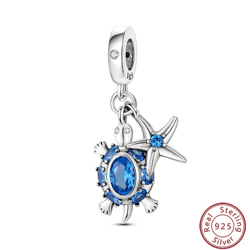 Luminous Ocean Series Copper Dolphin Turtle Octopus Charms Beads 3Mm Diy Fine Jewelry Gifts Making