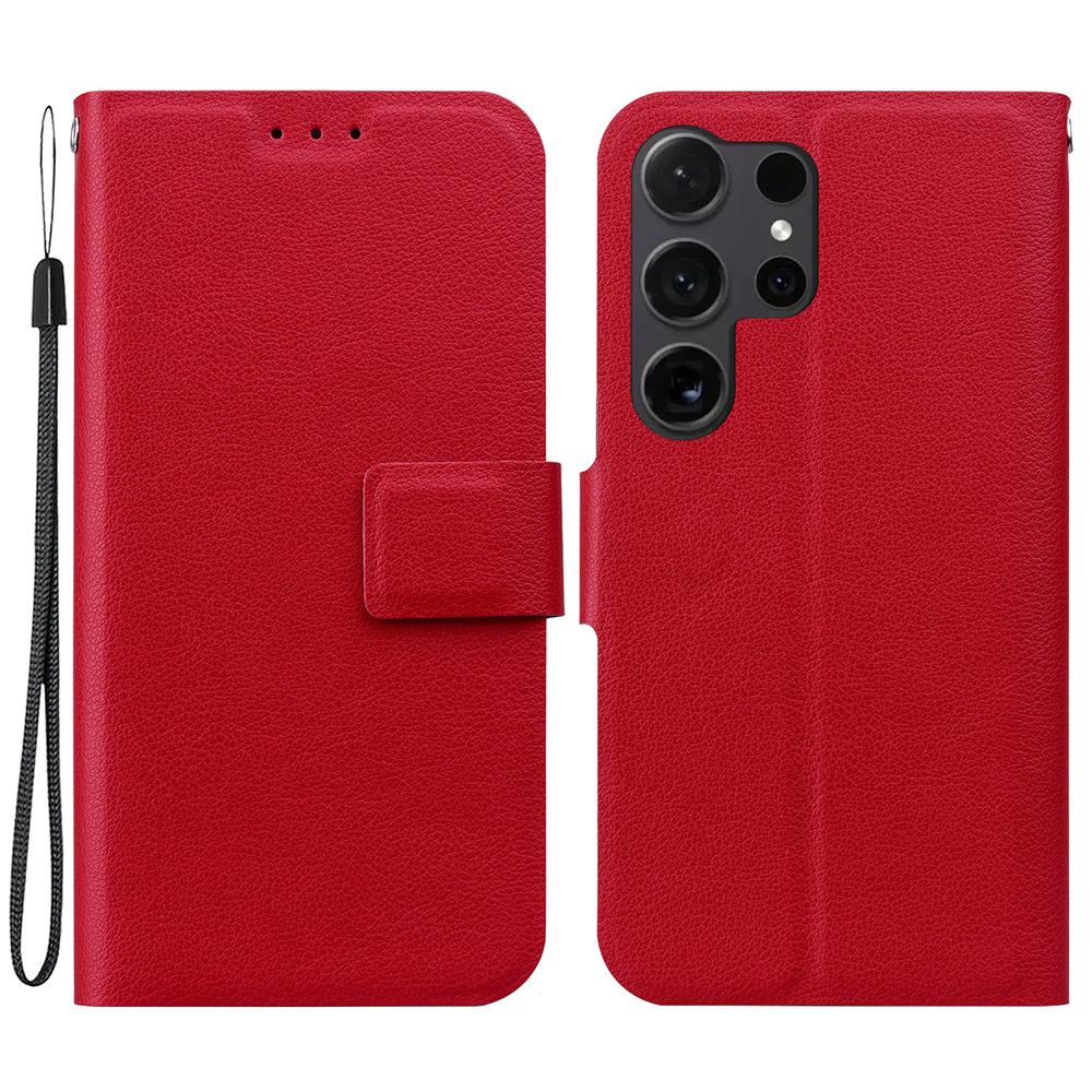 For Samsung Galaxy S24 Ultra Case Ultra-Thin PU Leather+TPU Phone Cover with Card Slot