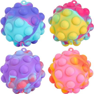 1/2/4 Pièces Jouets Pop Fidget en Gros Balles Anti-Stress 3D pour Enfants Cadeaux de Fête Jouets Sensoriels Autisme Jouets à Presser pour Adultes Soulagement du Stress