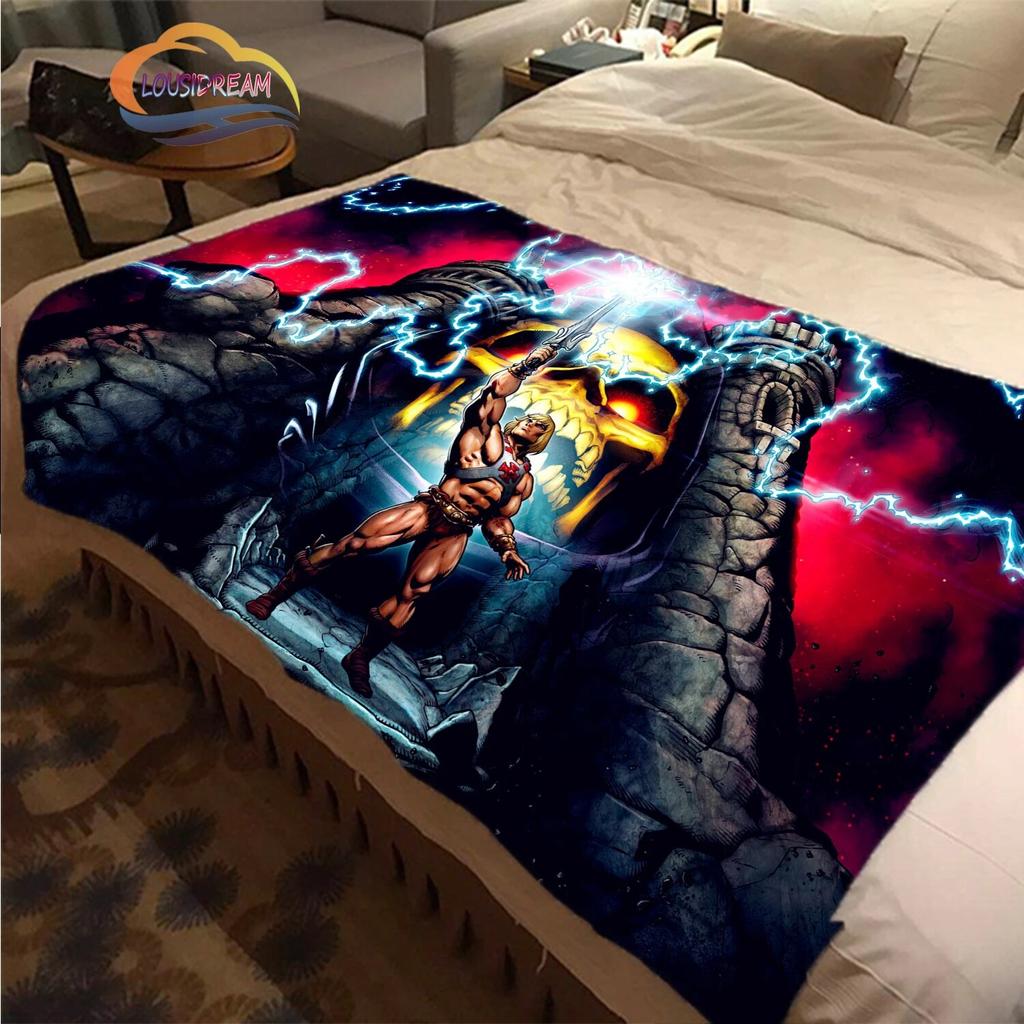 Cartoon Masters of the Universe Wool Blanket Jindian Animation Cashmere  Fashion  Portable Flannel Warm Camping