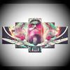 Canvas Painting abstract colorful skull 5 Pieces Wall Art Painting Modular Wallpapers Poster Print for living room Home Decor
