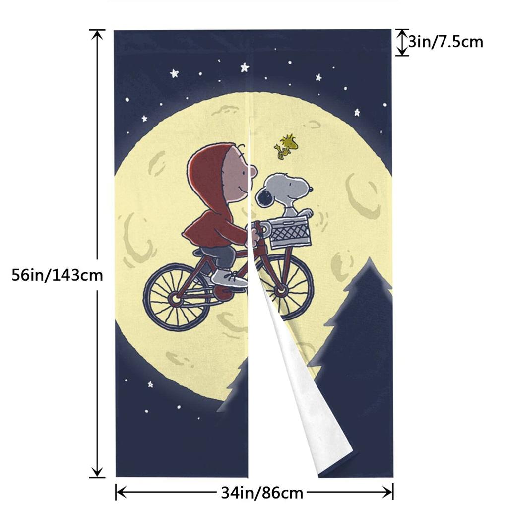 Snoopy Noren Curtain Suitable for All Easy To for Use As a Door Curtain for Living or Room (Japanese-style Curtain) - Seasons, Install, Entrance,