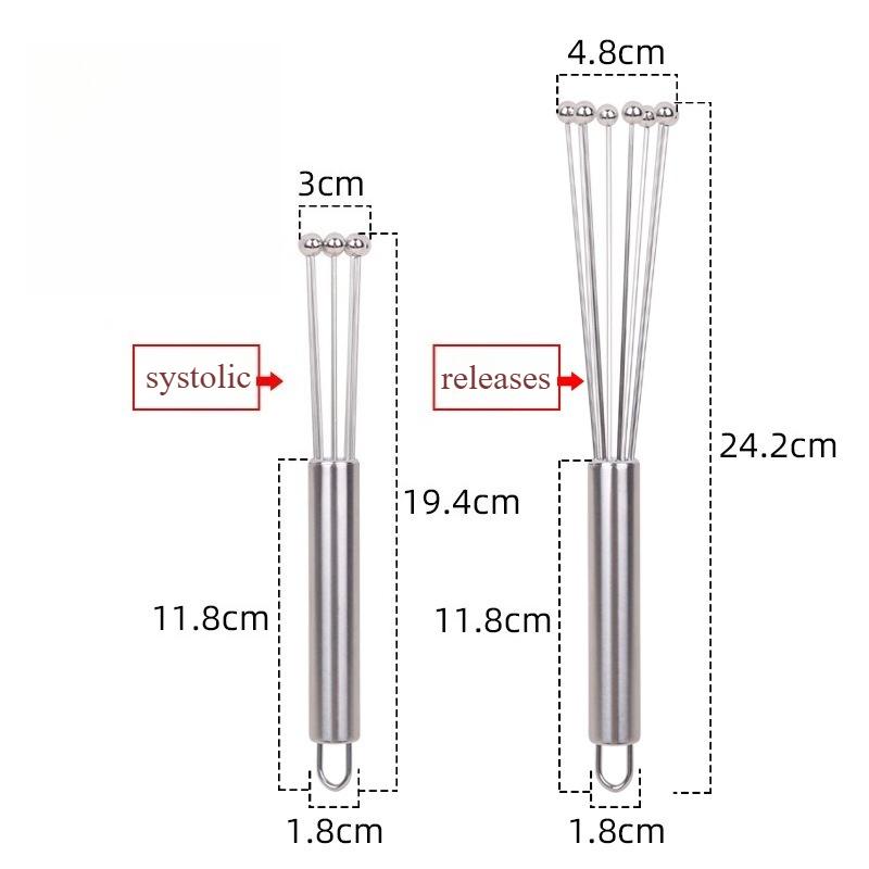 

1PC Stainless Steel Ball Whisk Kitchen Whisk Wire Egg Whisk for Cooking Blending Whisking Beating Stirring Egg Baking Tool