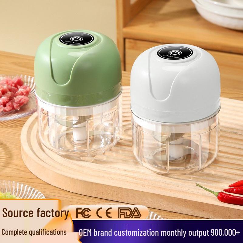 Six-Blade Mini Garlic & Food Chopper with Transparent Cup