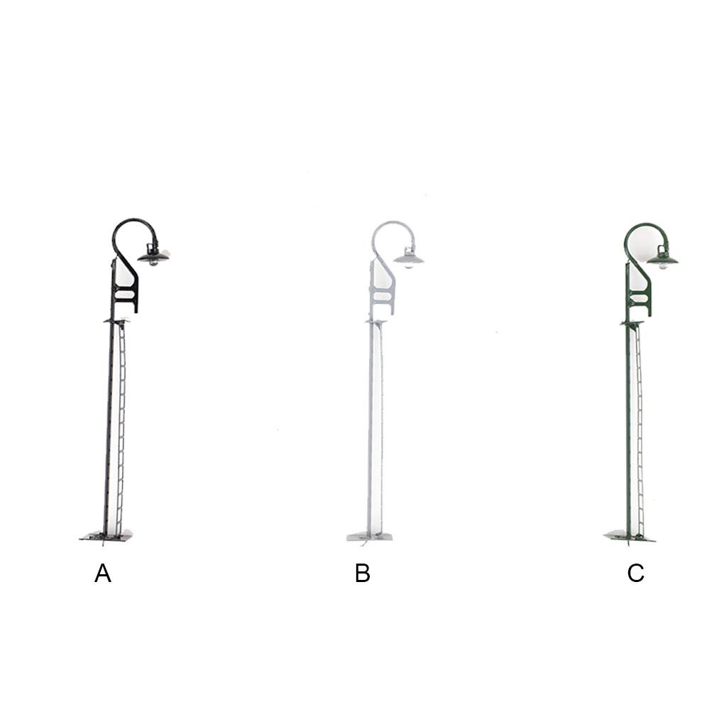 Modelo Ferroviário Luz Ao Ar Livre Branco Quente Artesanato LED Poste de Luz Escala 1: 87 Micro Paisagem Leve Lâmpadas de Parque Decorações