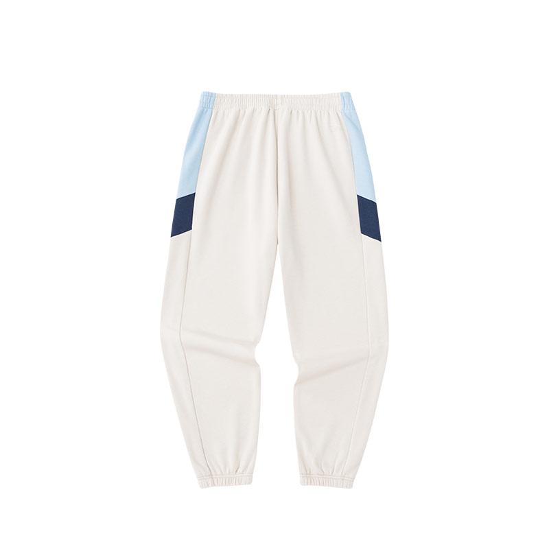 Anta Color Block Letter Mid Waist Cuffed Loose Knit Sports Pants Men Bottoms 952418306-1