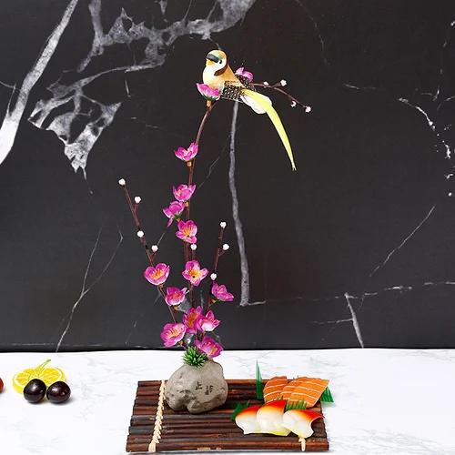 Sushi dishes sashimi platter plate decoration flowers mood plate decoration small ornaments creative embellishment flowers