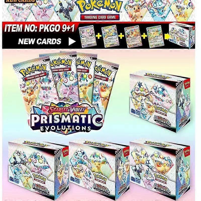 360Pcs PokemonDestined Rivals Prismatic Evolutions Card Stellar Crown Ultra Prism English Booster Battle Transaction Card
