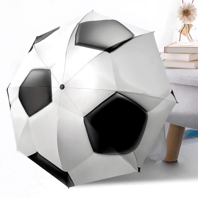 Królewska Piłka Nożna Przenośny Automatyczny Parasol Kompaktowy 8 Żeberek Lekki Składany Design do Użytku na Zewnątrz Codziennego Idealny Prezent dla Przyjaciół Rodziny