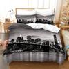 Luxury New 3D Print New York City Night View Bedding Set Queen King Size Duvet Cover Pillowcase Set Soft Home Textile Bedclothes