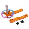 ZK‑22 Aluminum Alloy Bike Crankset Integral Single Speed Crank Arm Accessory 36T for BikeGold