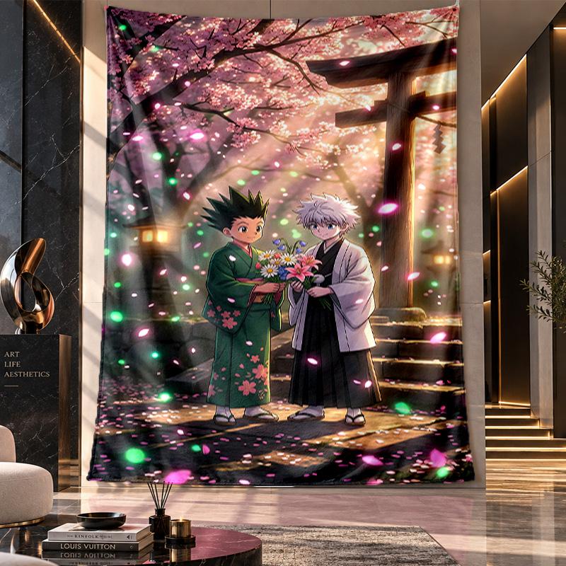 Wall Hanging Tapestry,Hunter Hunter Printed Fabric Backdrop For Dorm Room Party Decoration