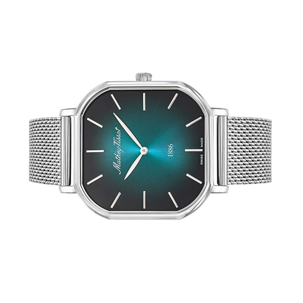 Mathey-Tissot Monsoon Square Stainless Steel Green Dial Quartz H7917AV Men's Watch