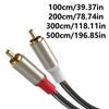 1-5m Long 2RCA Male to Male Stereo Cable 2RCA to 2RCA Connection Cord for Home Theater and Sound Systems