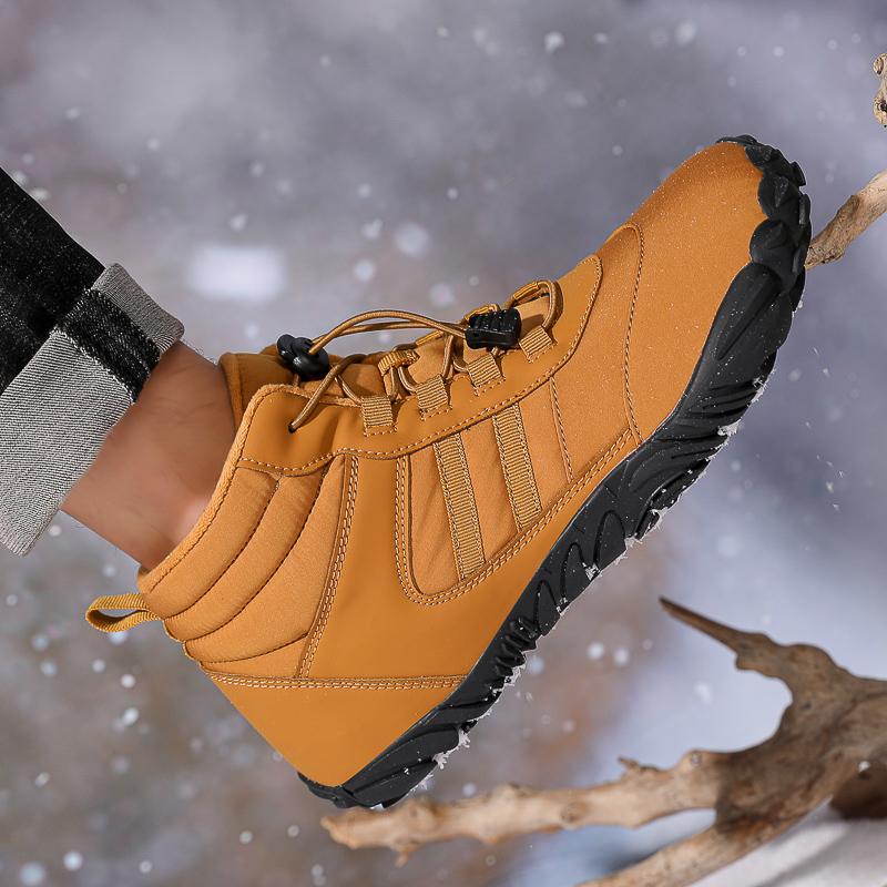 Warm Snow Boots Plush Cotton Shoes Non-slip Winter Outdoor Sneakers Ankle Boots Barefoot Walking Hiking Sports Shoes