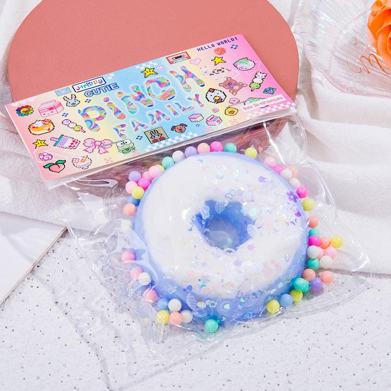 Taba Squishy Cake Doughnut Stress Ease Plaything Tactile Fidgeting Toys For Kids Adults Anti Stress Squeeze Soft Toys Fidget Toy