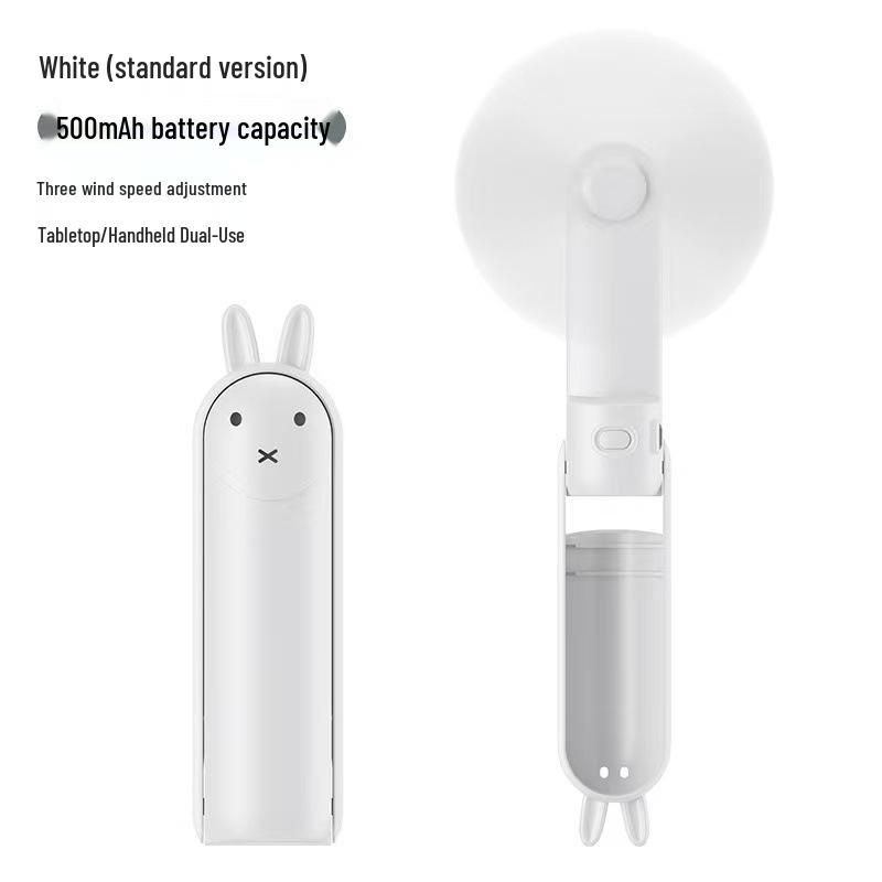 Portable USB Rechargeable Mini Folding Handheld Fan 12.5x3.5x13, Supports Bulk Customization