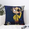 Taies d'oreiller Fille d'horreur Coraline Housse de coussin Film Halloween Décoration créative zippée Housse de coussin pour voiture 4545cm
