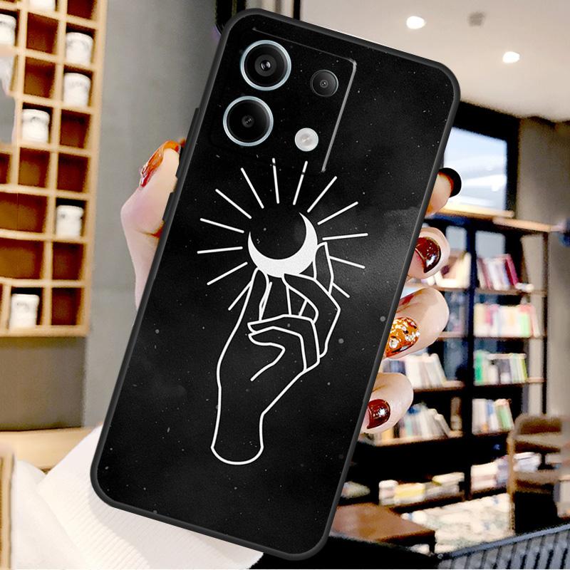 Hand Holding Moon Finger Heart For Xiaomi Redmi Note 14 Pro 9 10 11 12 13 15 Pro Plus Case For Redmi 15 15C 13C 12C 10C 14C