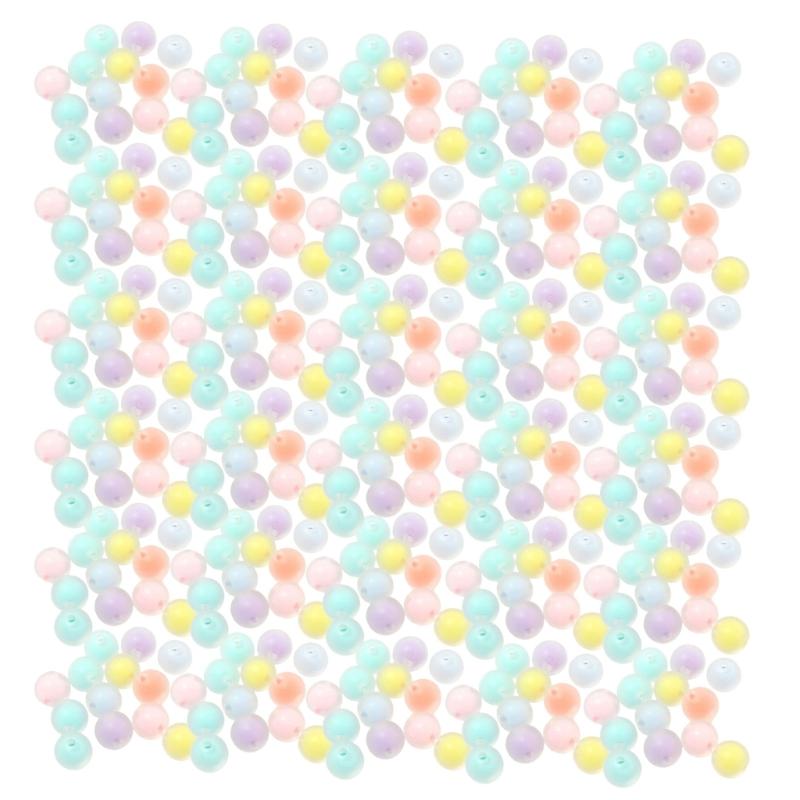 200PCS Craft Beads 12mm Jewelry Making Part Decorative Beads Beads Acrylic Texture Loose Beads Set for Jewelry Making