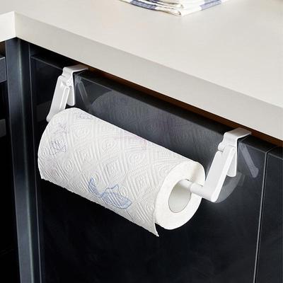Japanese Style Punch-Free Plastic Wrap & Towel Holder for Cabinets