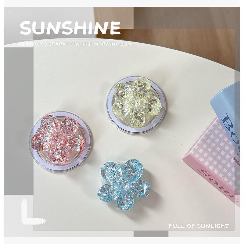 Colorful Sequin Flower Magnetic Phone Grip & Stand