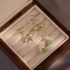 New Chinese Retro Style Fashionable Long Style Folding Fan Tassel Earrings