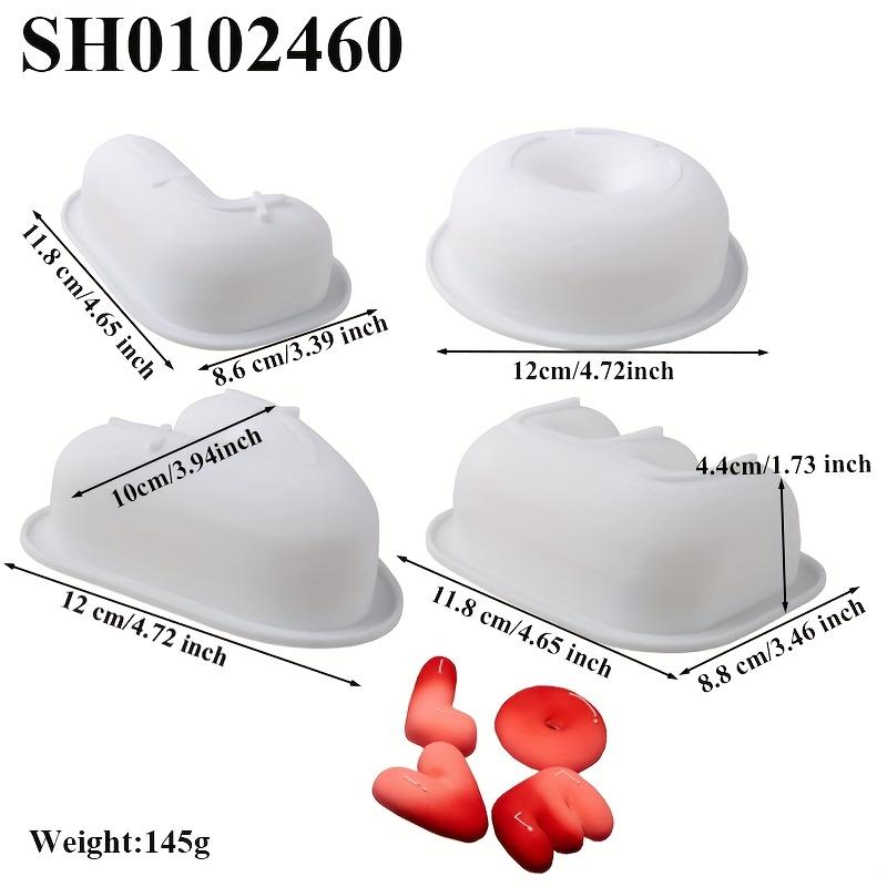 4pcs LOVE Silicone French Mousse Cake Mold Set for Valentine's Day and Chinese Valentine's Day Dessert Baking