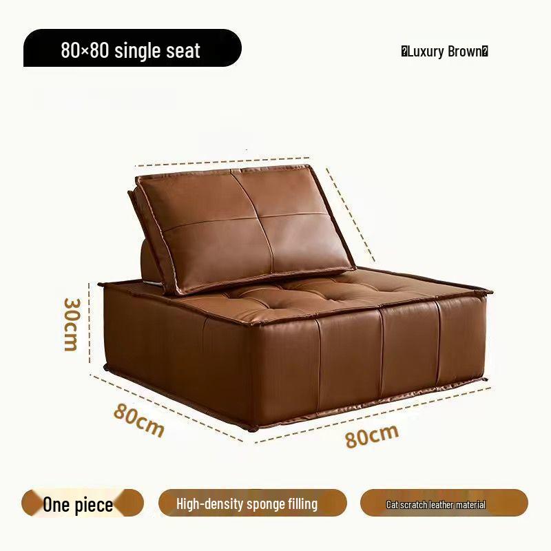 Minimalist Tech Fabric Double Module Sofa for Small Apartments