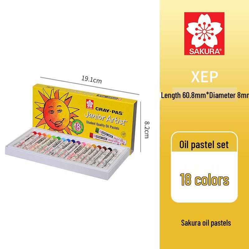 Washable Japan Sakura Oil Pastels: No-Mess Crayons for Kids & Students